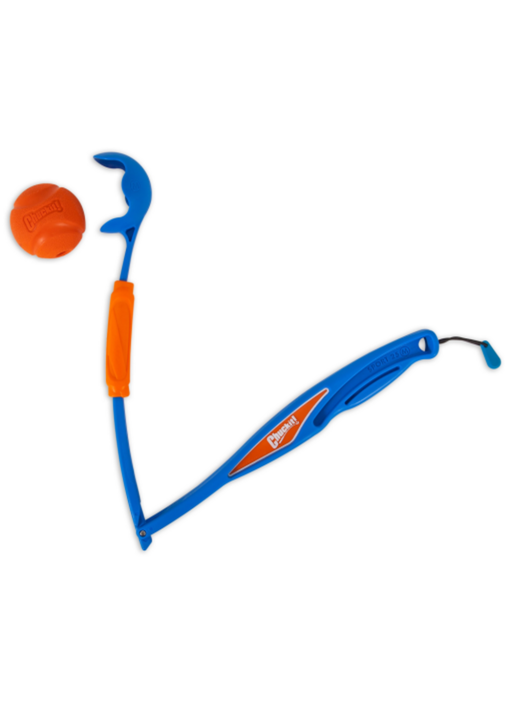 Chuckit! Chuckit! Fetch & Fold 25M Ball Launcher Dog Toy 25 Handle Includes Medium (2.5 ) Ball for Dogs 20-60 lb