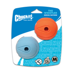 Chuckit! Chuckit! The Whistler Ball Rubber Fetch Dog Toy Medium (2.5 ) for Dogs 20-60 lb Pack of 2
