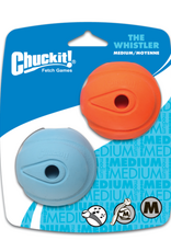 Petmate Chuckit! The Whistler Ball Rubber Fetch Dog Toy Medium (2.5 ) for Dogs 20-60 lb Pack of 2