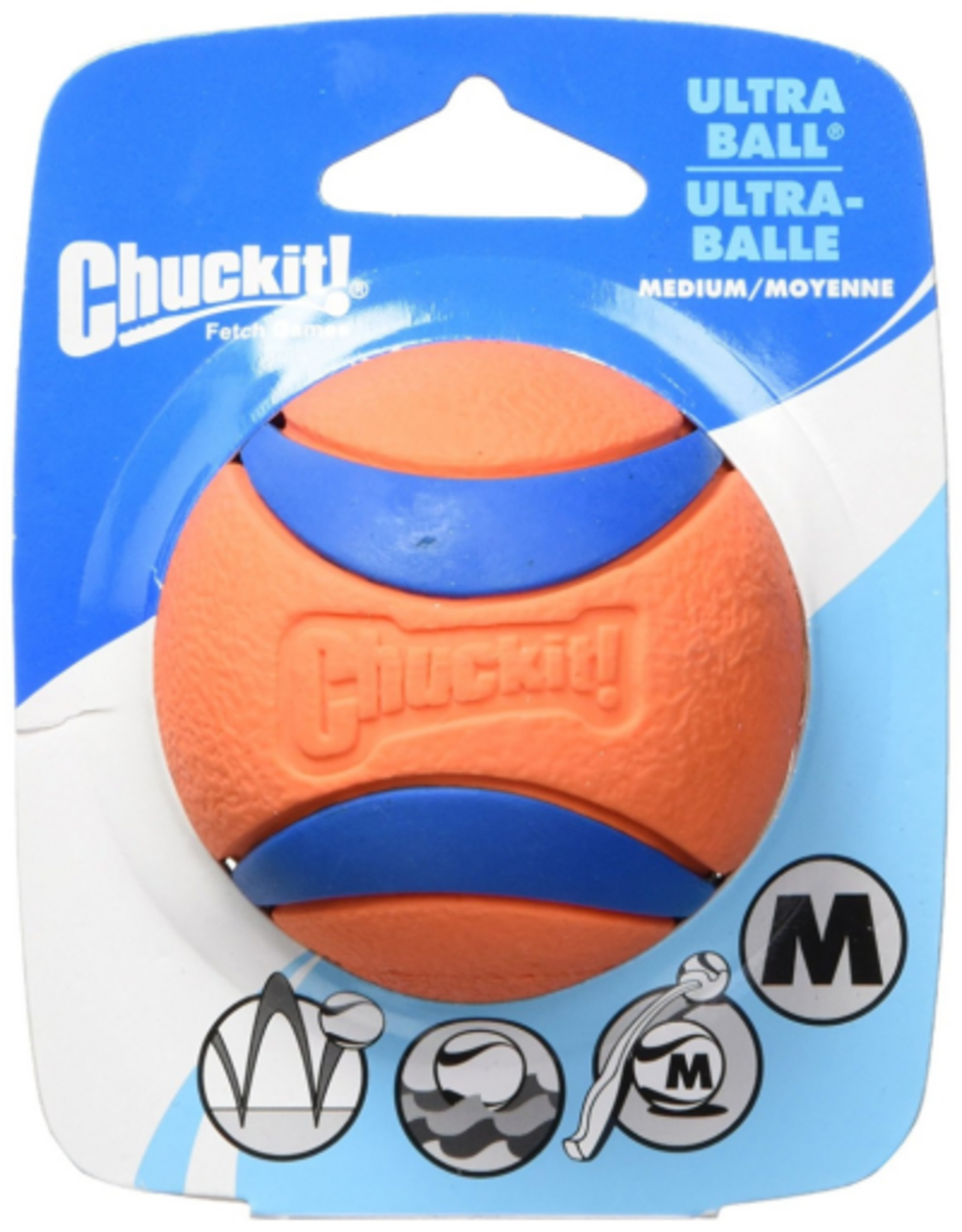 Petmate Chuckit! Ultra Ball Rubber Fetch Dog Toy Medium 2.5 for Dogs 20-60 lb Pack of 1