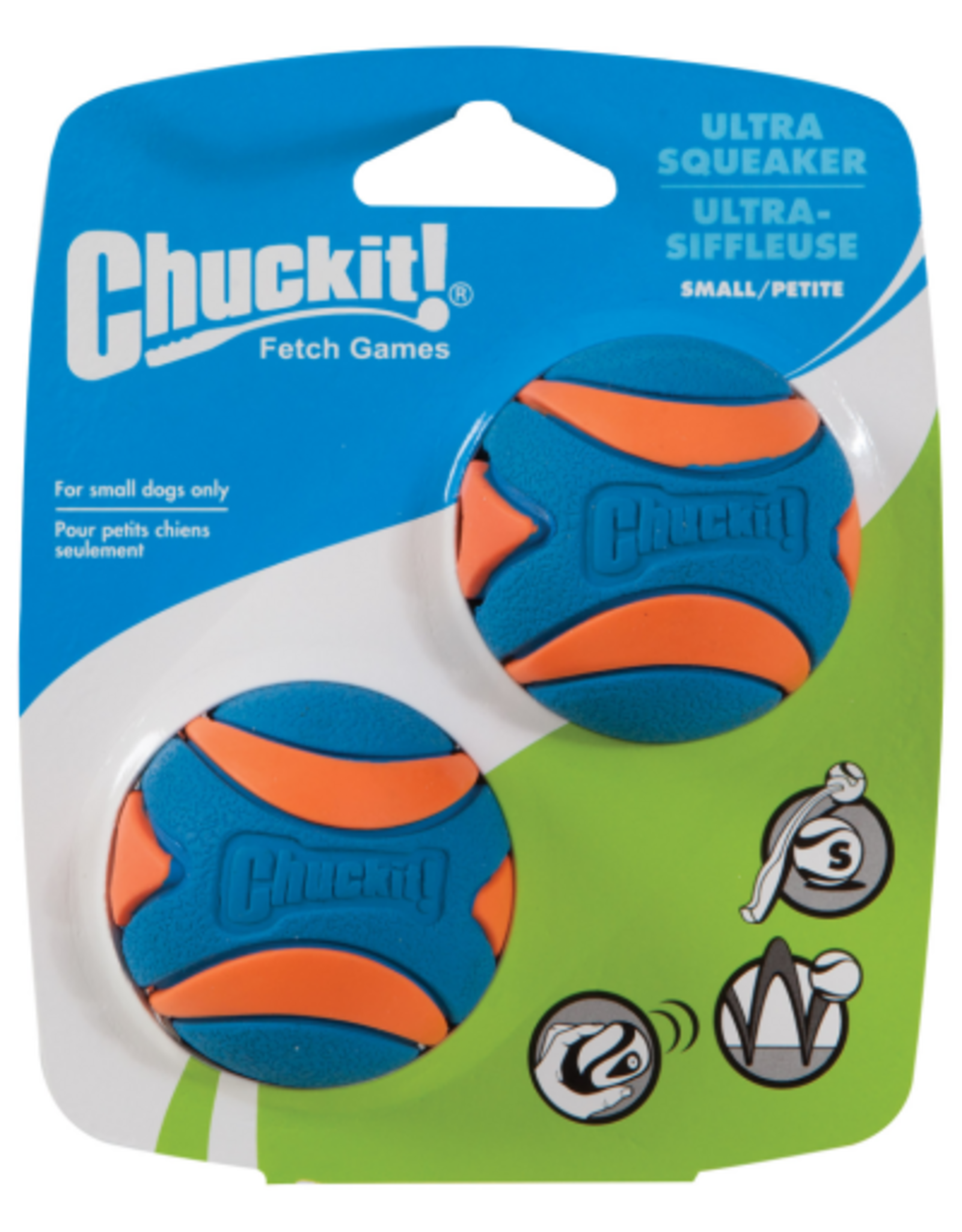Petmate Chuckit! Ultra Squeaker Ball Dog Toy Small 2 Pack