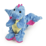 GoDog goDog Dragons Squeaky Plush Dog Toy - Periwinkle  Small