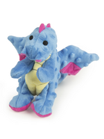 GoDog goDog Dragons Squeaky Plush Dog Toy - Periwinkle  Small