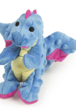 GoDog goDog Dragons Squeaky Plush Dog Toy - Periwinkle  Small