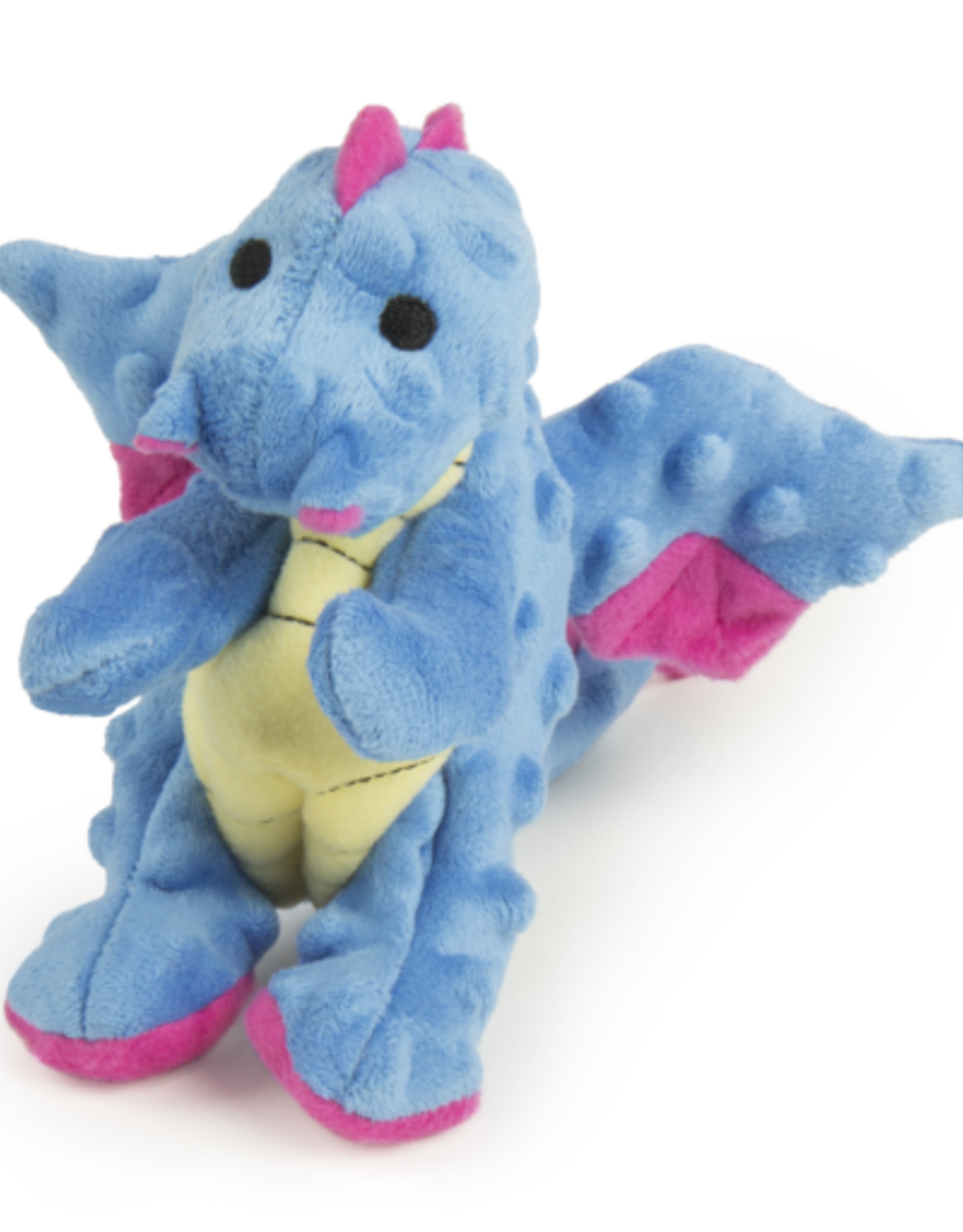 GoDog goDog Dragons Squeaky Plush Dog Toy - Periwinkle  Small