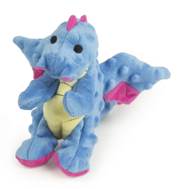 GoDog goDog Dragons Squeaky Plush Dog Toy - Periwinkle  Small