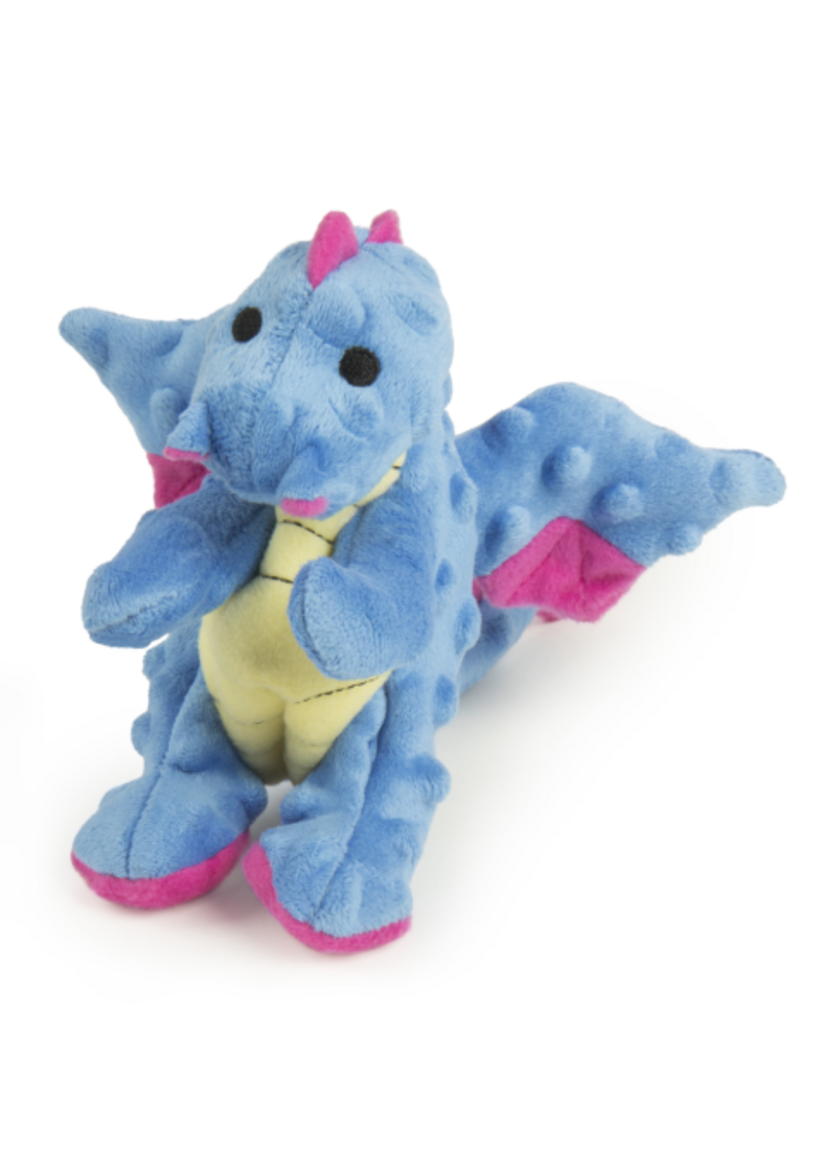 GoDog goDog Dragons Squeaky Plush Dog Toy - Periwinkle  Small