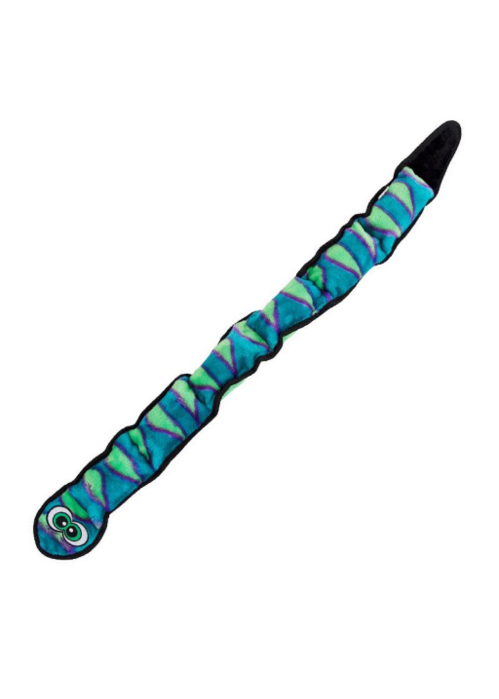 Outward Hound INVINCIBLE SNAKE BLUE/GREEN 6 SQUEAK