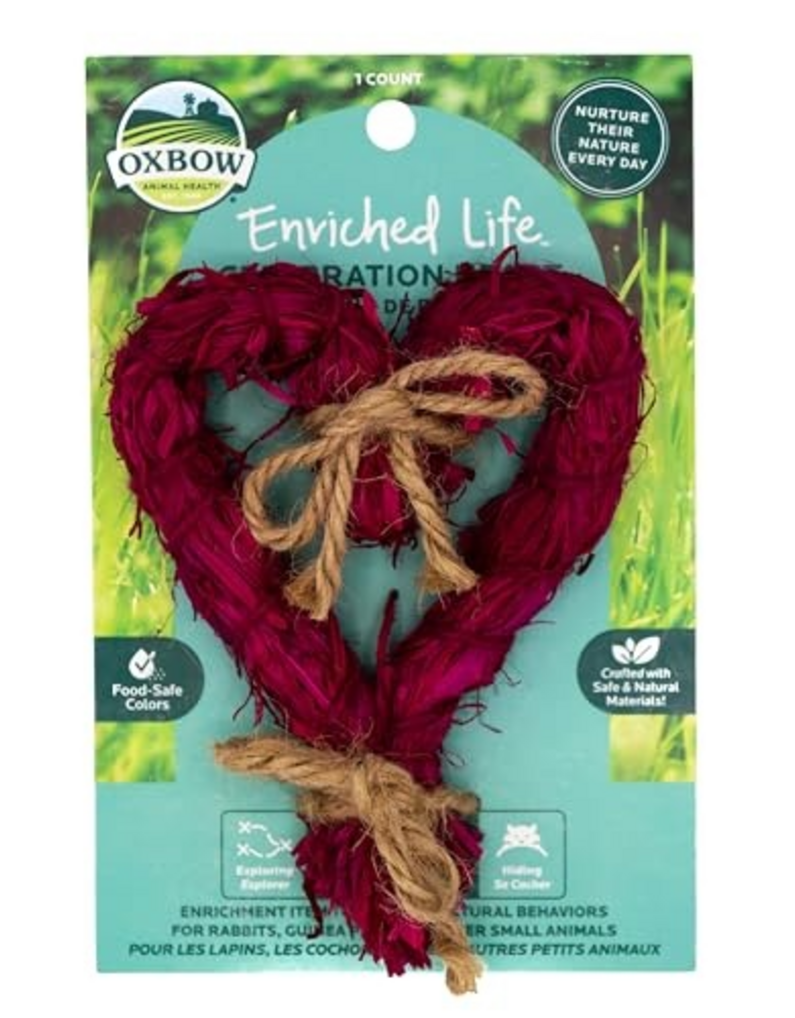 Oxbow Oxbow Enriched Life Celebration Heart - Small Pet Toy - Perfect for Rabbits, Guinea Pigs, Hamsters