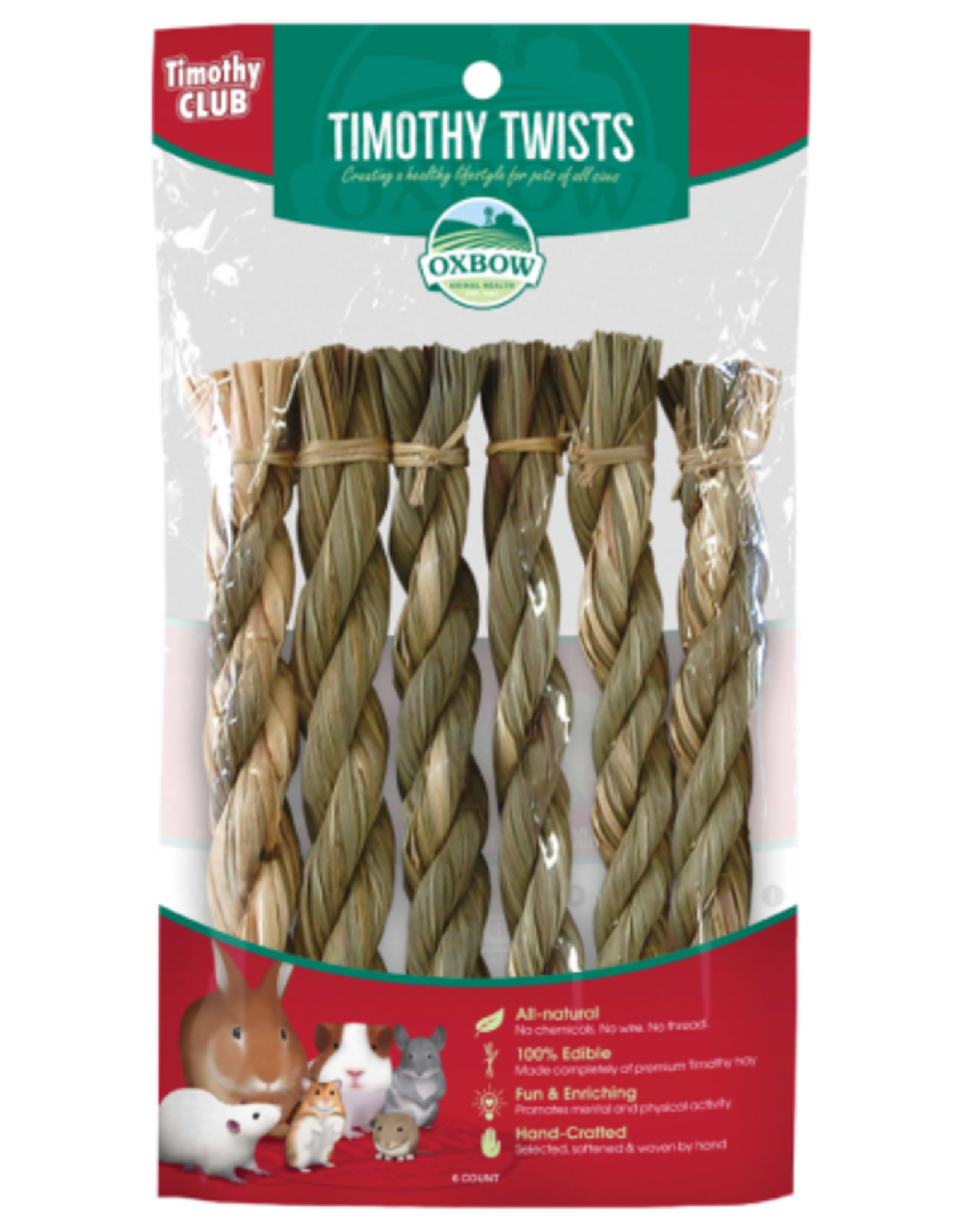 Oxbow Oxbow Timothy CLUB Timothy Hay Twists Small Animal Treat