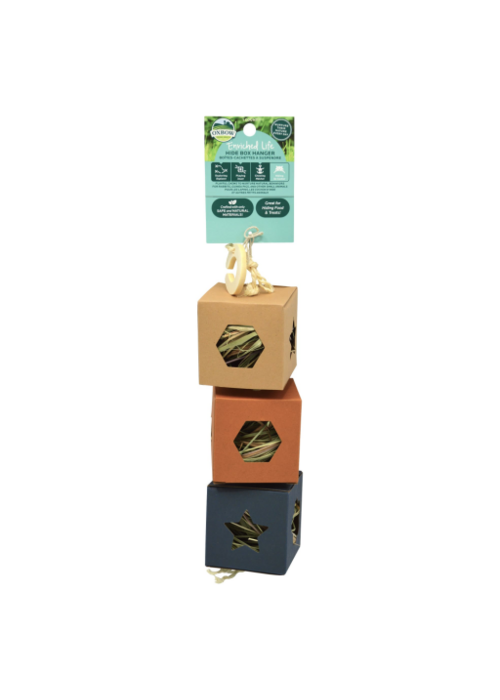 Oxbow Oxbow Enriched Life Hide Box Hanger Toy, Multi-Color