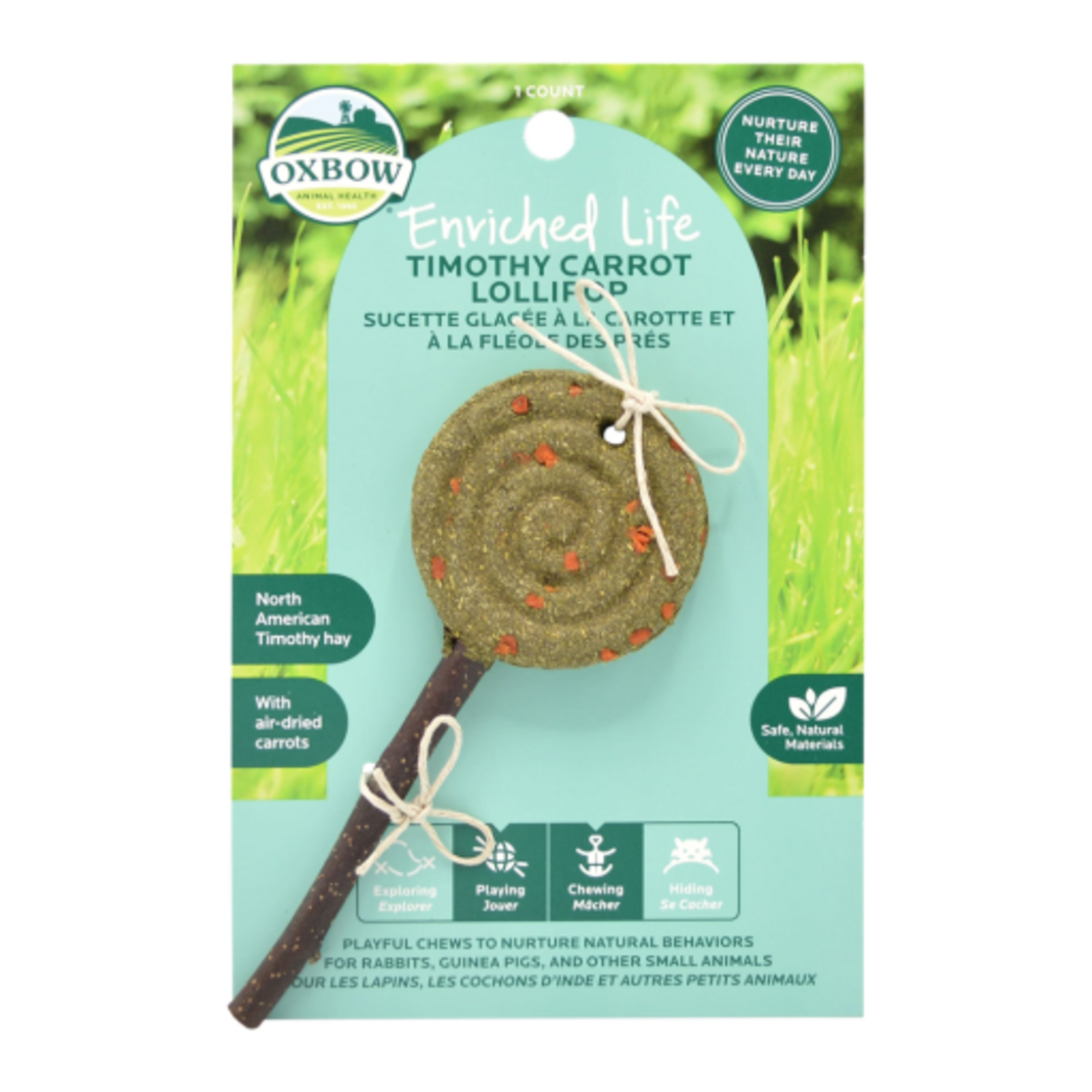 Oxbow Oxbow Animal Health Enriched Life Timothy Lollipop Carrot Small Animal Chew