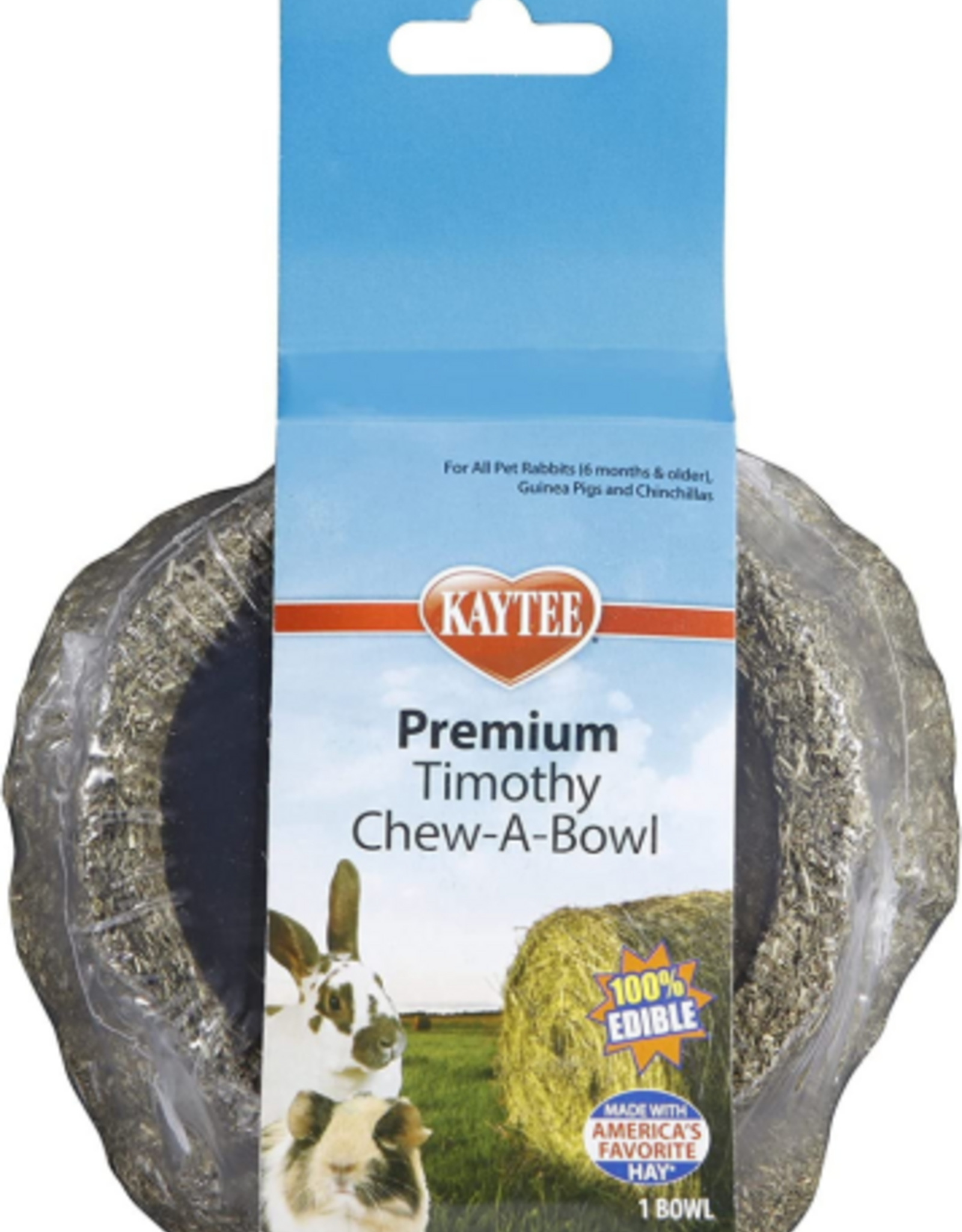 Kaytee Kaytee Premium Timothy Chew-A-Bowl: Edible Habitat Accessory for Small Pets