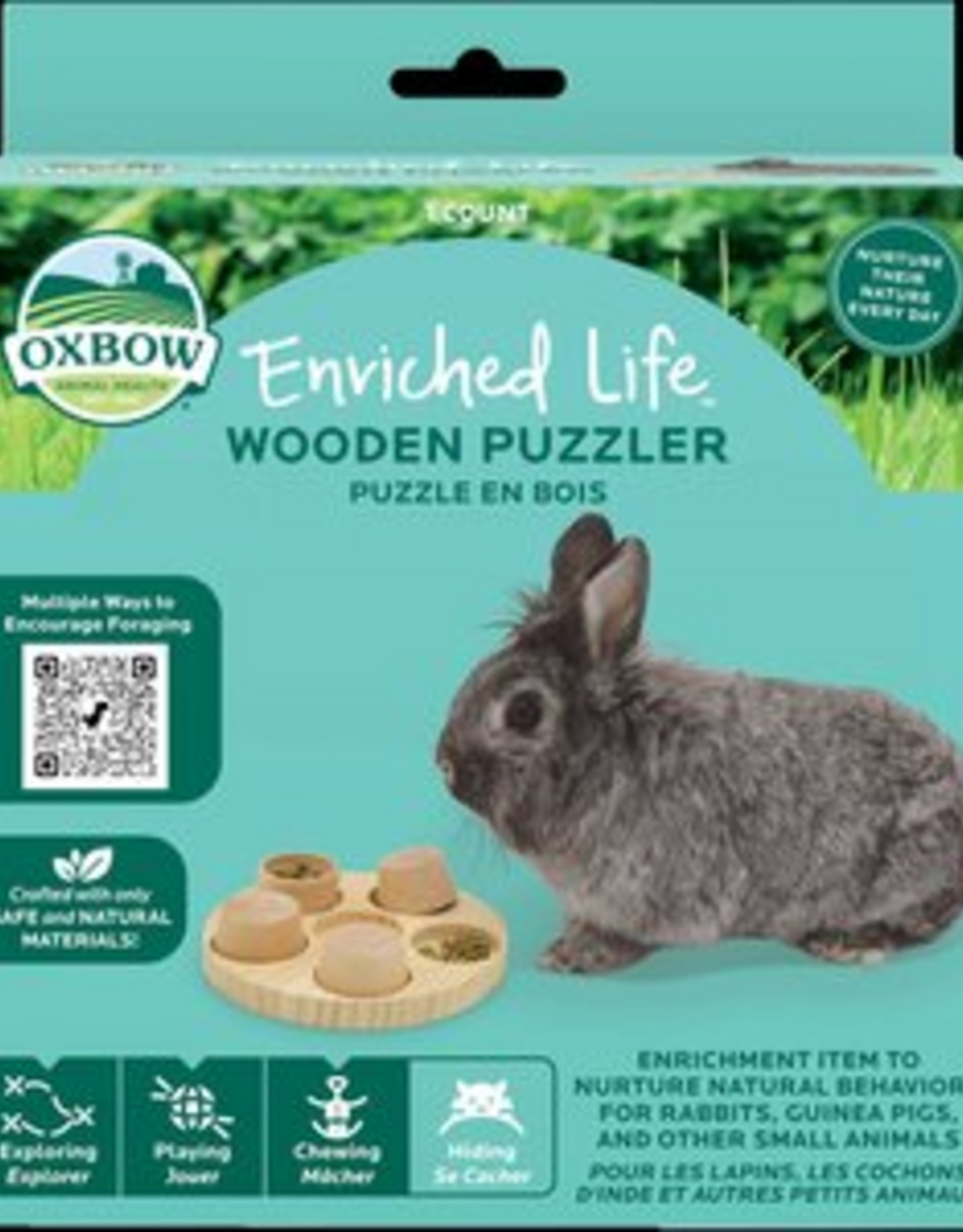 Oxbow Oxbow Enriched Life Wooden Puzzler Toy, .45 LB, Natural Wood