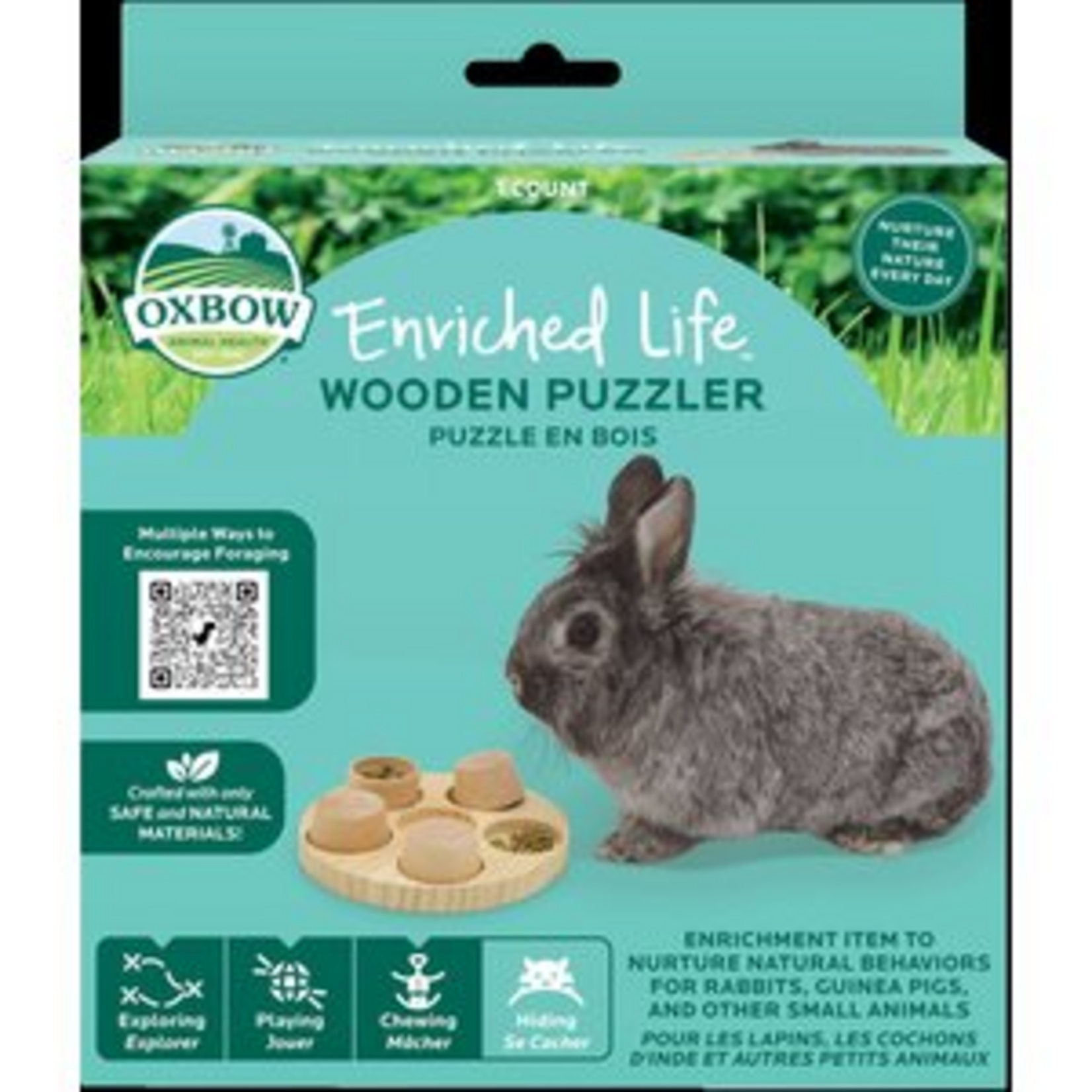 Oxbow Oxbow Enriched Life Wooden Puzzler Toy, .45 LB, Natural Wood