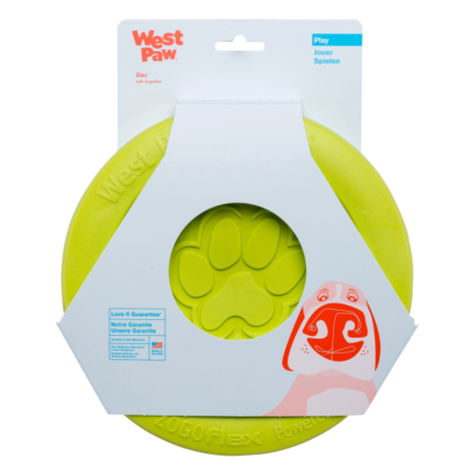West Paw West Paw Zogoflex Zisc Large 8.5 Dog Toy Granny Smith