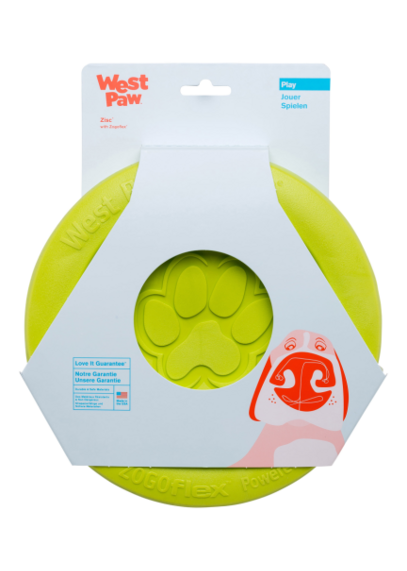 West Paw West Paw Zogoflex Zisc Large 8.5 Dog Toy Granny Smith