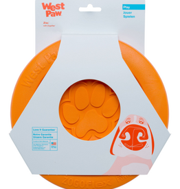 West Paw West Paw Zogoflex Zisc Large 8.5 Dog Toy Tangerine