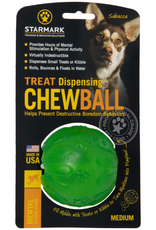 Starmark Starmark Chew Ball Treat Dispensing Dog Toy Medium