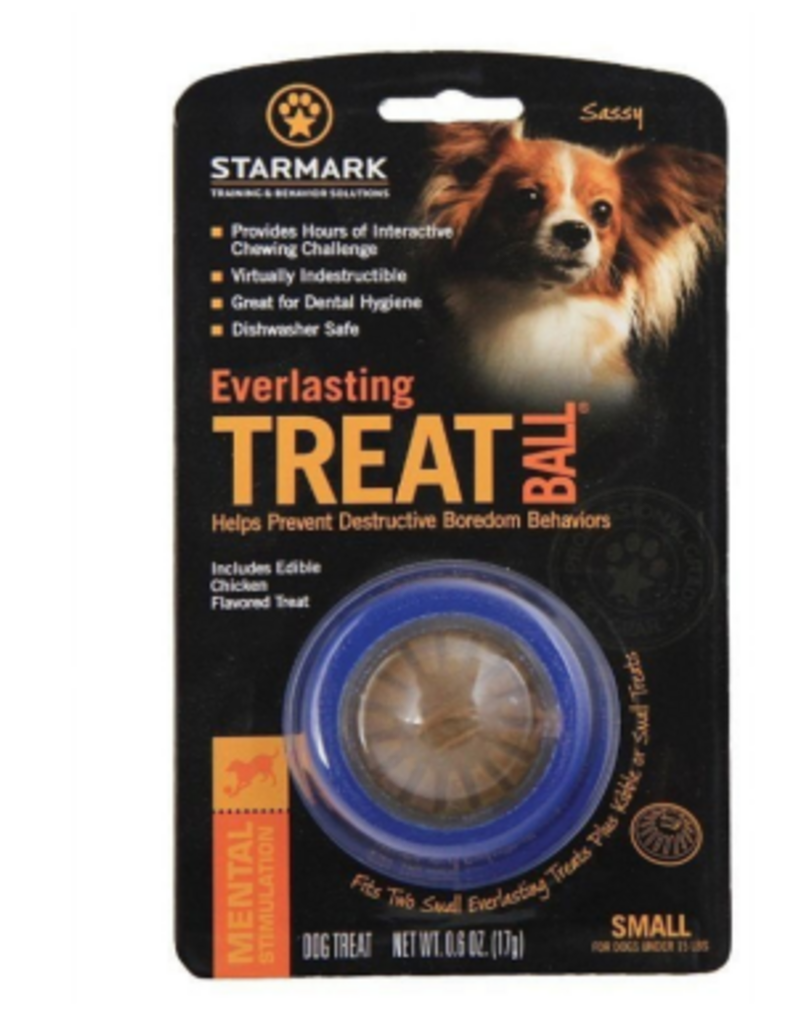 Starmark Starmark Everlasting Treat Ball Dog Toy Blue Large