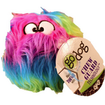 GoDog goDog furballz Durable Plush Squeaker Dog Toy - Rainbow Large