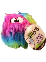 GoDog goDog furballz Durable Plush Squeaker Dog Toy - Rainbow Large