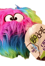 GoDog goDog furballz Durable Plush Squeaker Dog Toy - Rainbow Large