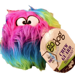 GoDog goDog furballz Durable Plush Squeaker Dog Toy - Rainbow Large