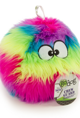 GoDog goDog furballz Durable Plush Squeaker Dog Toy - Rainbow Large