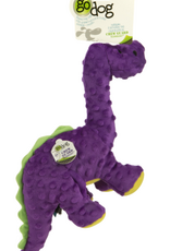 GoDog goDog Dinos Bruto Durable Plush Squeaker Dog Toy - Large Purple