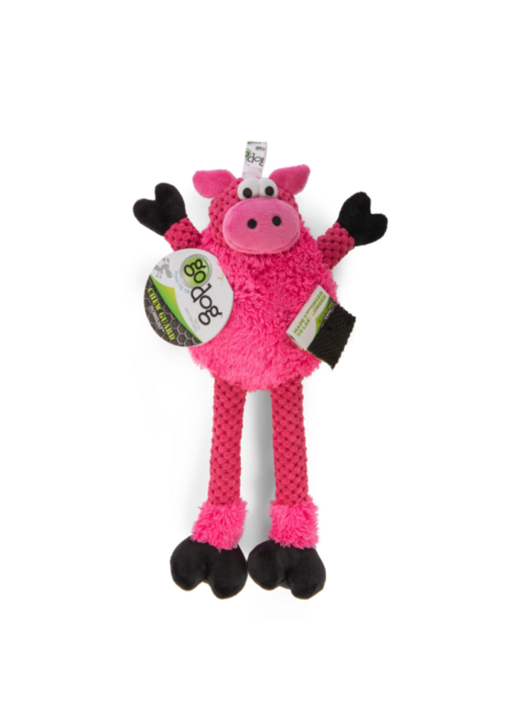 GoDog goDog Checkers Skinny Durable Plush Dog Toy