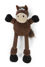 GoDog goDog Checkers Skinny Horse Squeaky Plush Dog Toy - Large