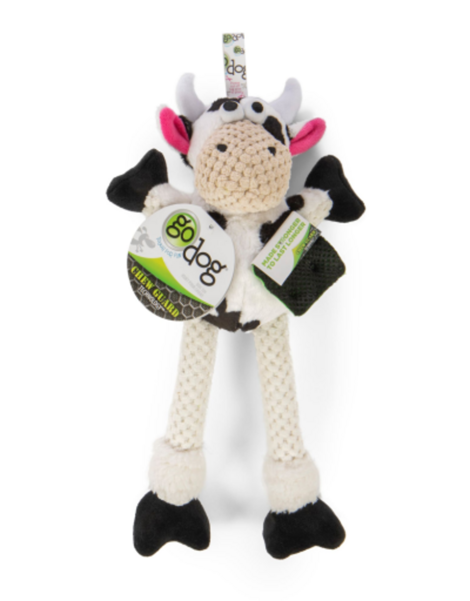 GoDog goDog Checkers Skinny Cow Dog Toy