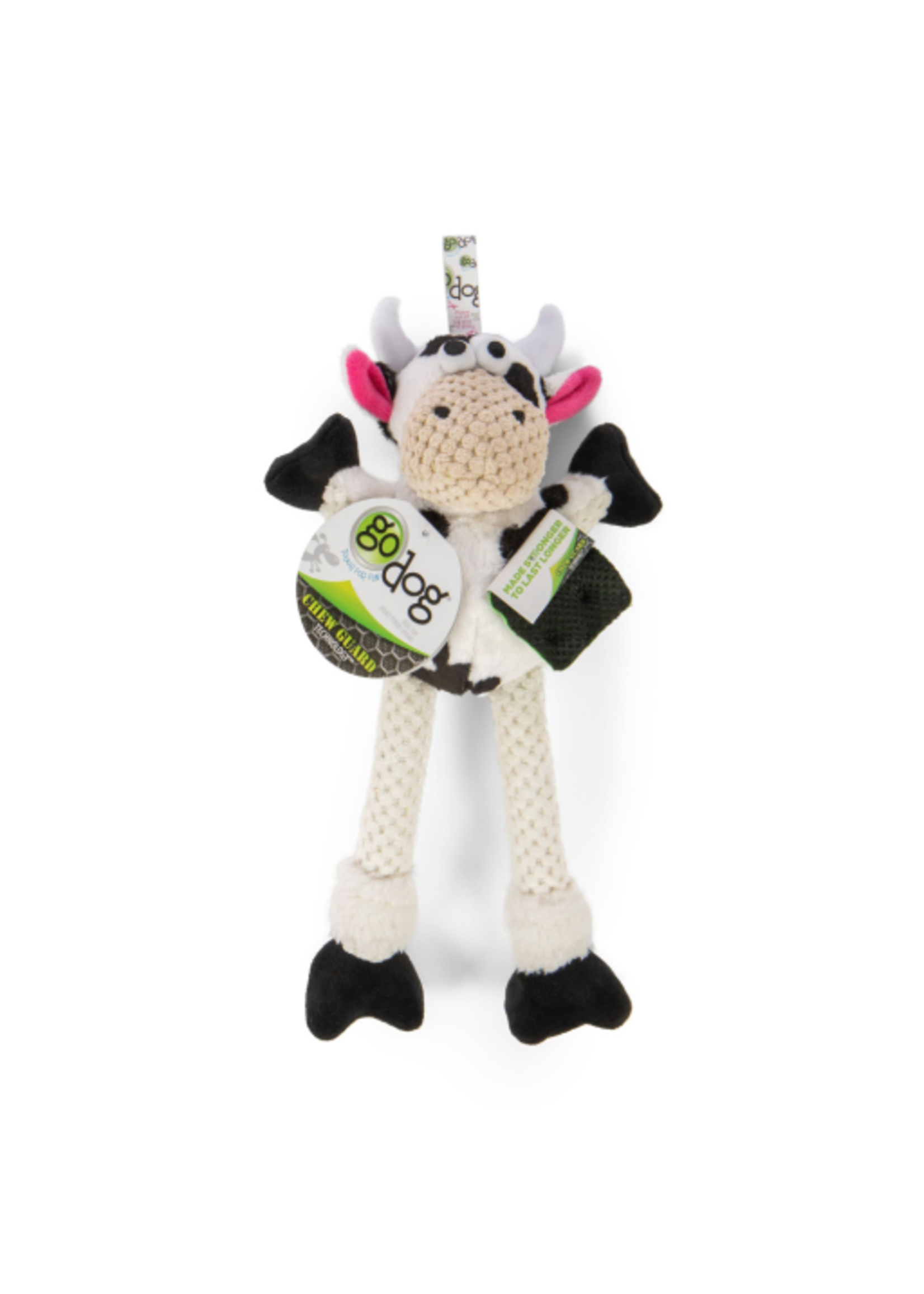 GoDog goDog Checkers Skinny Cow Dog Toy