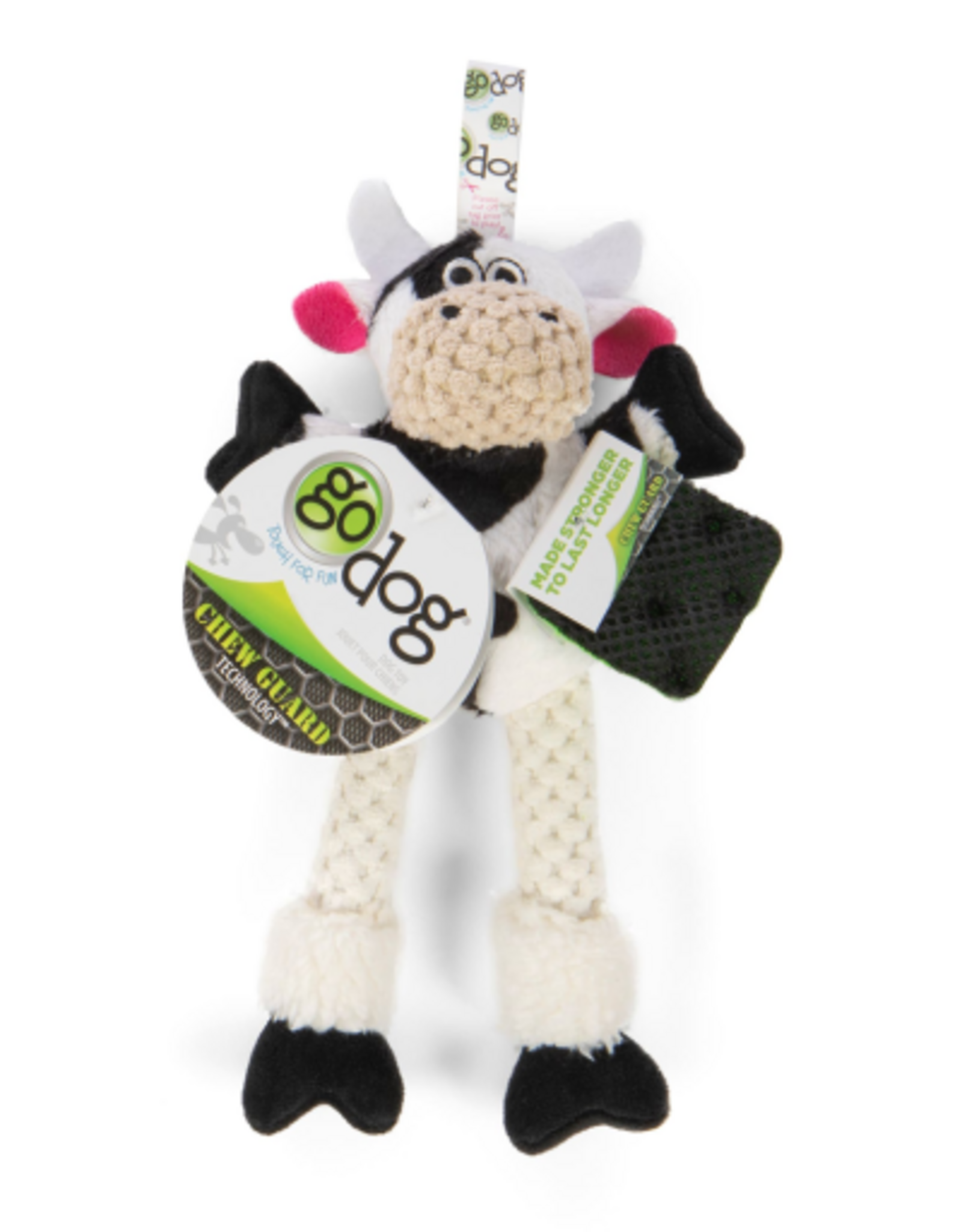 GoDog goDog Checkers Skinny Cow Dog Toy