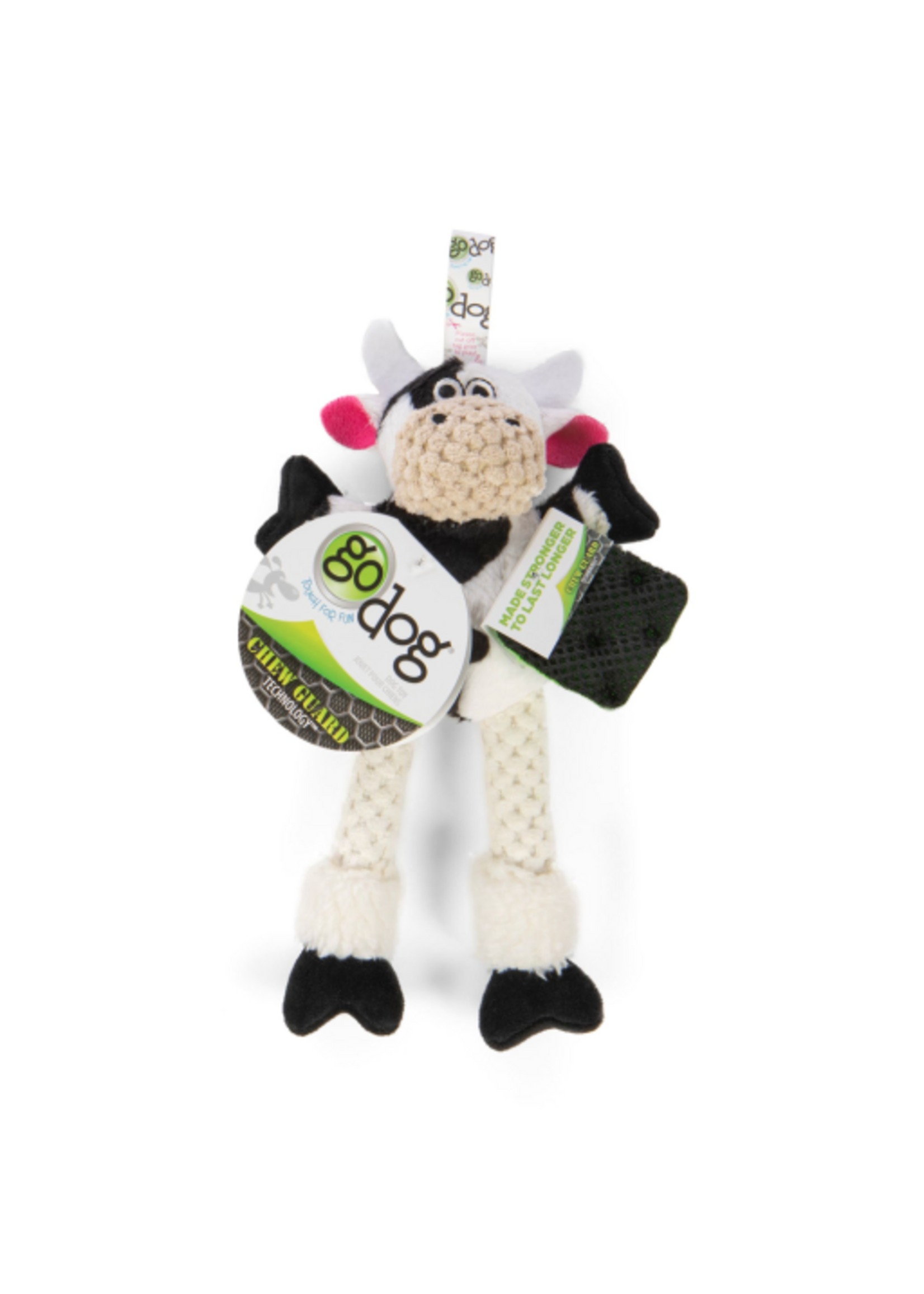 GoDog goDog Checkers Skinny Cow Dog Toy