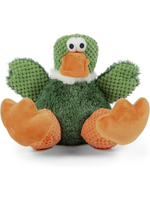 GoDog goDog Checkers Sitting Duck Squeaky Plush Dog Toy - Large