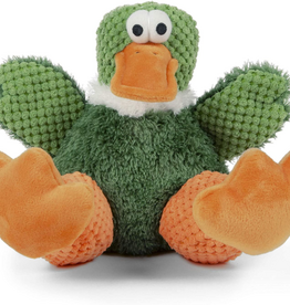 GoDog goDog Checkers Sitting Duck Squeaky Plush Dog Toy - Large
