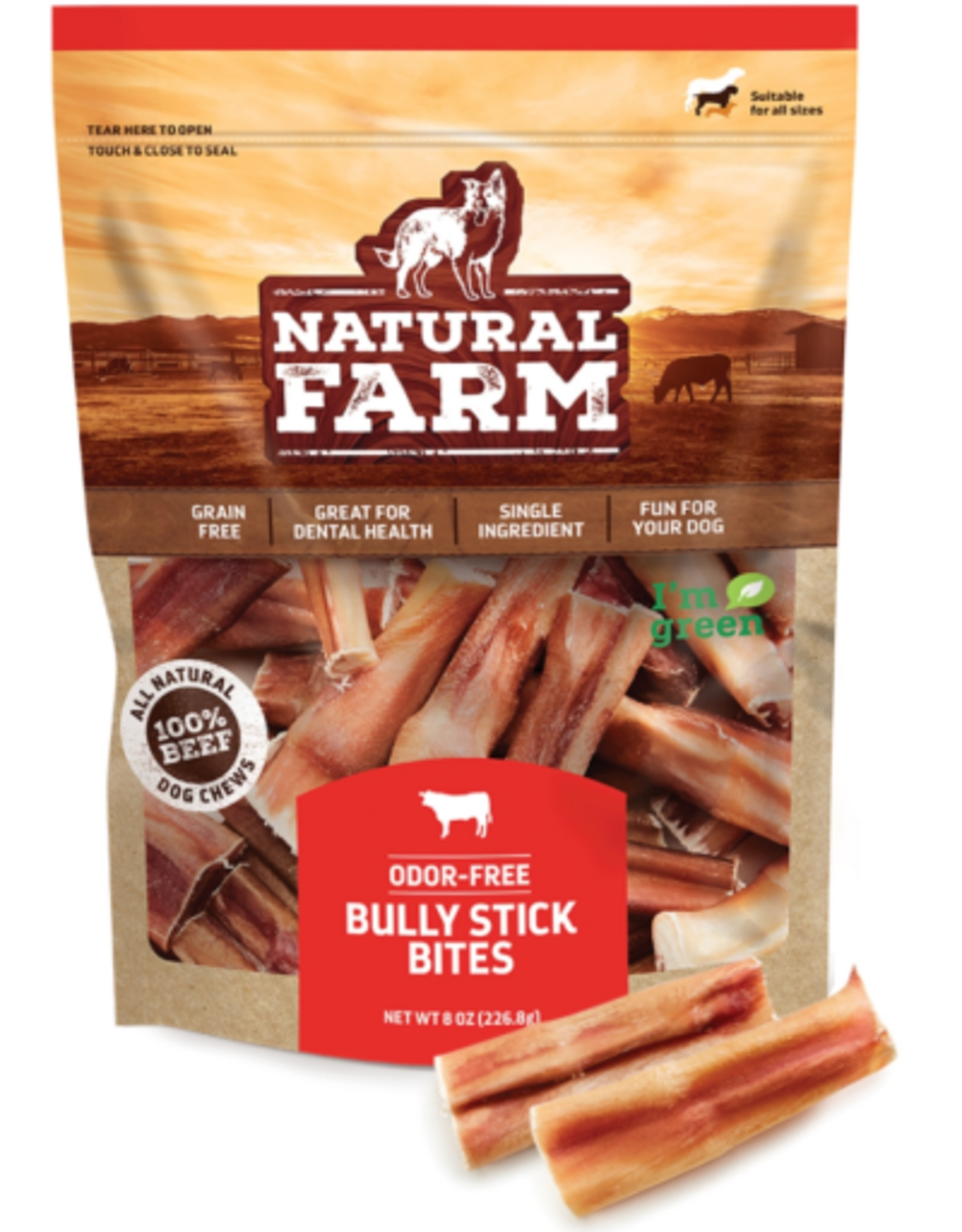 Natural Farm Natural Farm Bully Stick Bites Odor Free 8 oz