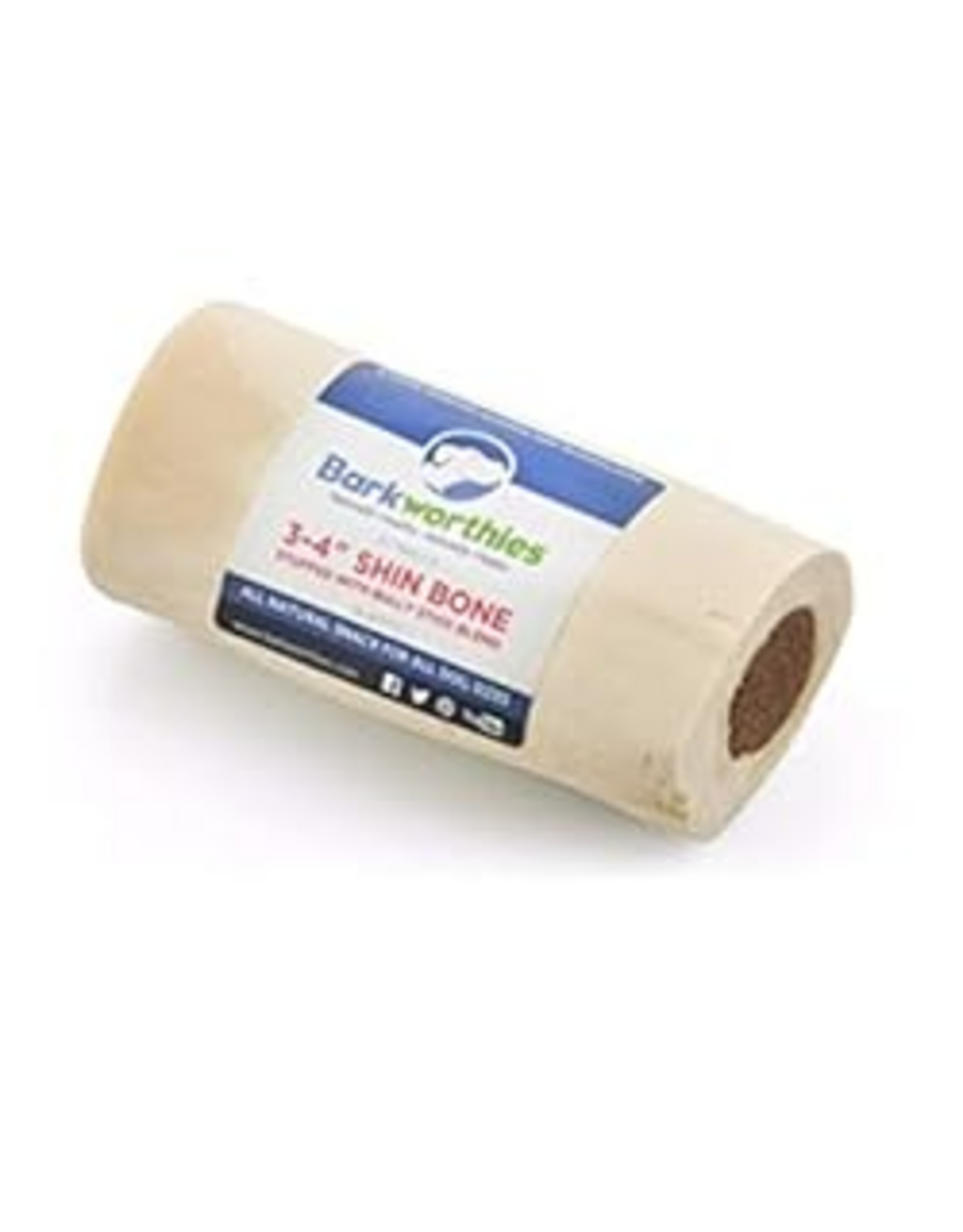 Barkworthies Barkworthies 3-4" Shin Bone Stuffed with Bully Stick Blend