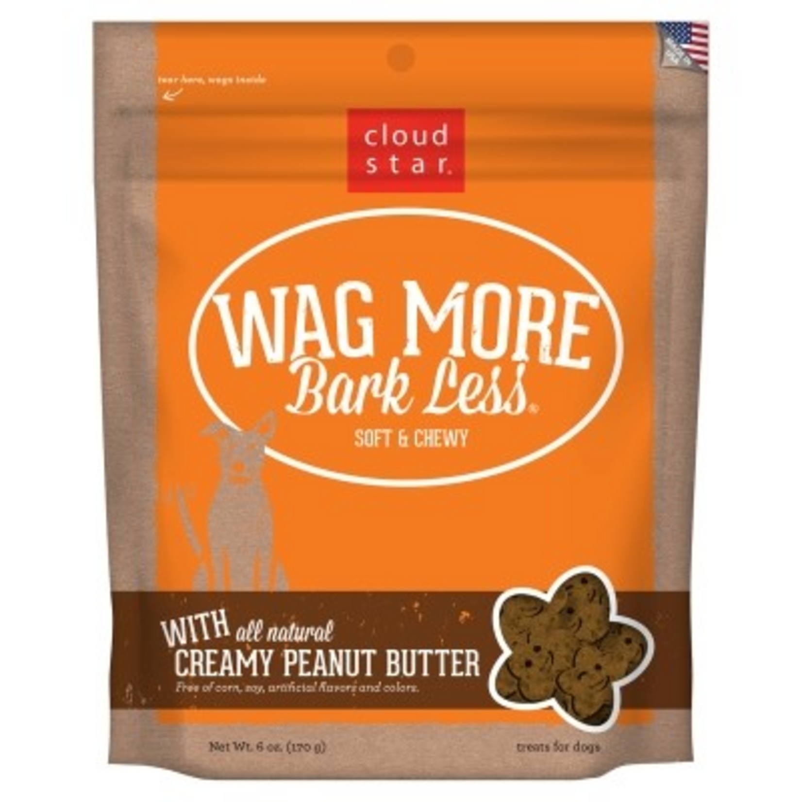 Cloud Star Cloud Star Wag More Bark Less Soft & Chewy Peanut Butter Dog Treats - 6 oz discontinued by manufacturer