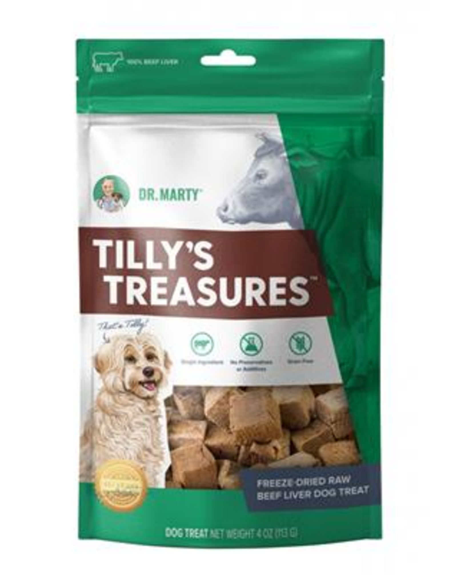 Dr. Marty Dr. Marty Tilly's Treasures Beef Liver Dog Treat 4-oz