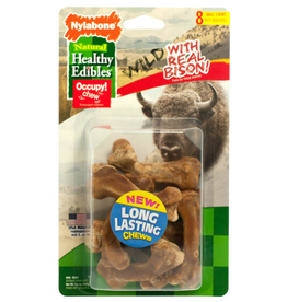 Nylabone Nylabone Natural Healthy Edibles Wild Bison Chew Treats - Small 8 Pack
