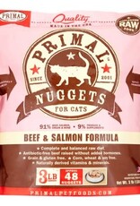 Primal Primal Nuggets Beef & Salmon Formula Raw Frozen Cat Food, 3 Lb