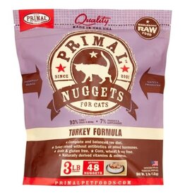 Primal Primal Nuggets Turkey Formula Frozen Cat Food, 3 Lb