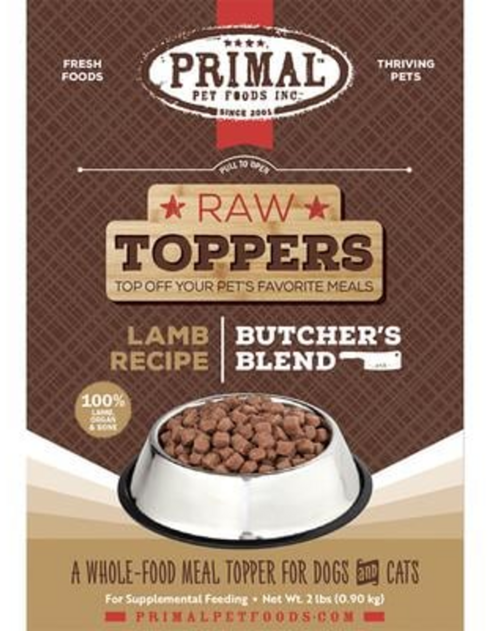 Primal Primal Butchers Blend Topper Lamb Dog & Cat Food 2 lbs