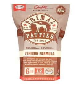 Primal Primal Patties Vension Raw Frozen Dog Food, 6 Lb