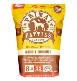 Primal Primal Patties Rabbit Raw Frozen Dog Food, 6 Lb