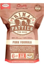 Primal Primal Patties Pork Raw Frozen Dog Food, 6 Lb