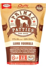 Primal Primal Patties Lamb Formula Frozen Dog Food, 6 Lb